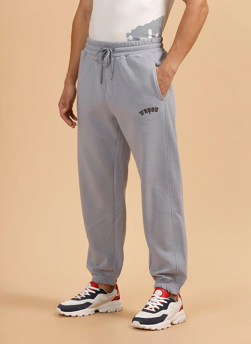 Wrogn  Heavy GSM Relaxed Fit Jogger | Grey for Men | Best Price UAE